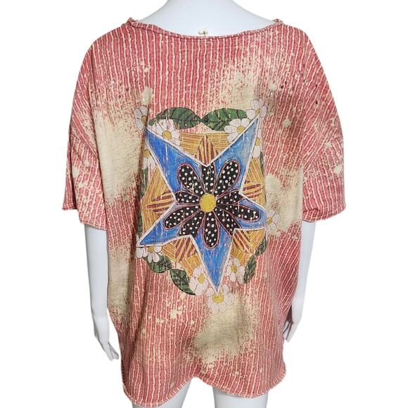 Vibrant Floral Star Women's Blouse - Picture 8 of 11